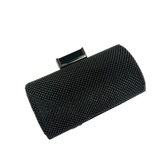 Jessica McClintock Black Beaded Evening Small Clutch Bag - Picture 2 of 12